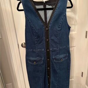 White House Black Market Blue Denim knee length Dress